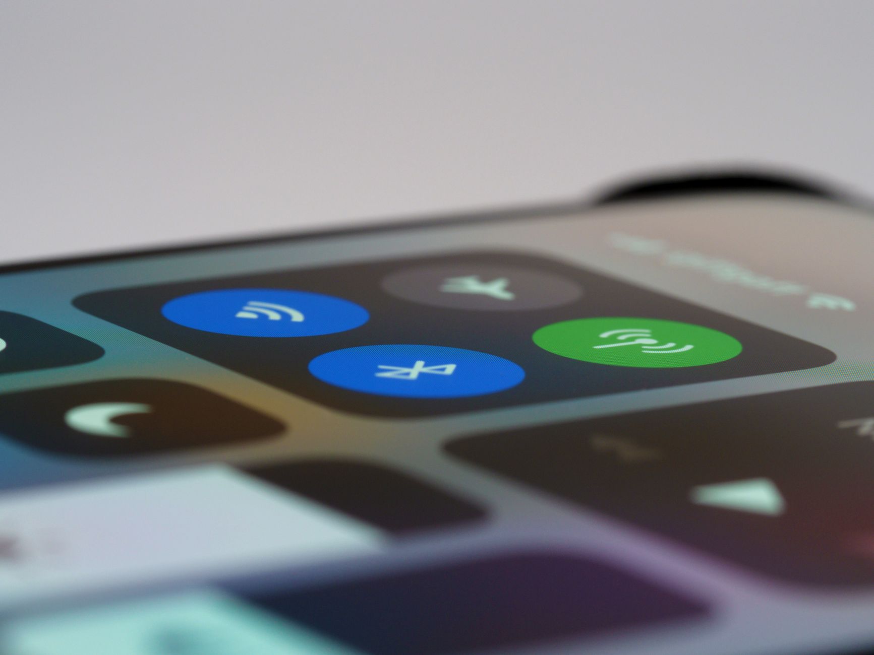 how to fix limited connection in wifi - Detailed view of a smartphone control center showing wireless icons, perfect for tech-related topics.